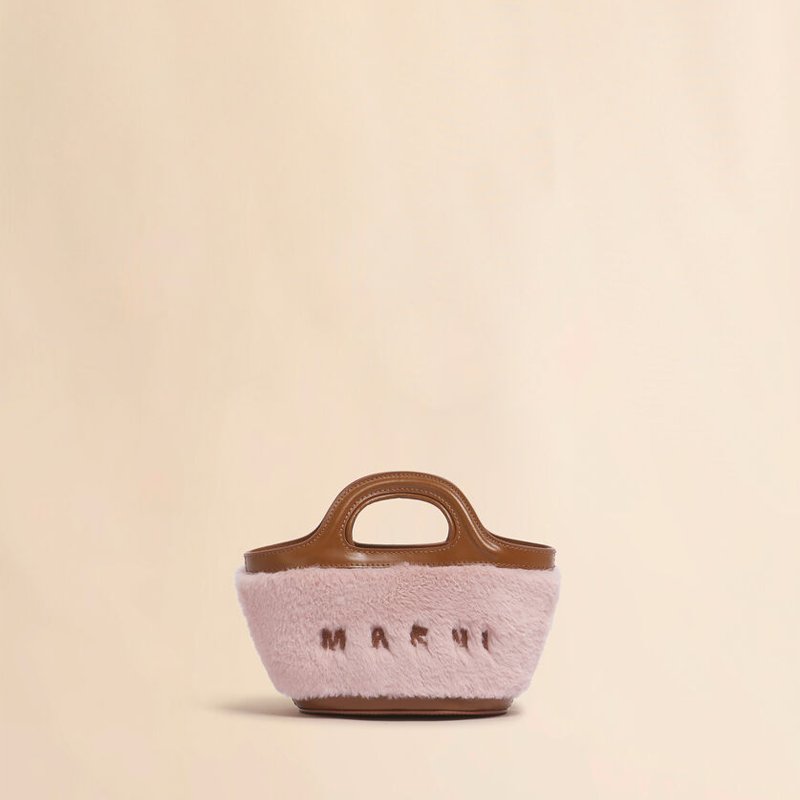 MARNI（マルニ） ピンク Tropicalia マイクロバッグ フェイクファー