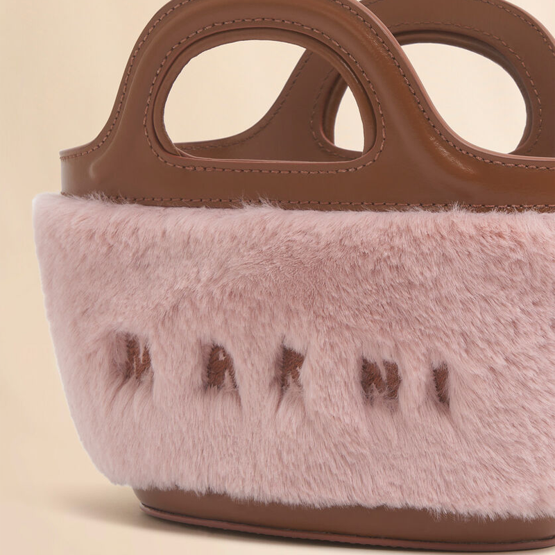 MARNI（マルニ） ピンク Tropicalia マイクロバッグ フェイクファー