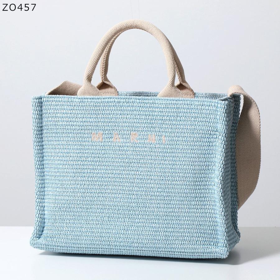 未使用美品❗MARNI  シルバー/ホワイト ショッピングバッグ Brandol / MARNI マルニ ショルダーバッグ レザー MUSEO