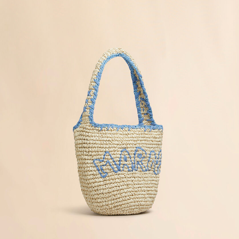 MARNI（マルニ） ナチュラルラフィア ブルー Nassa スモールホーボー