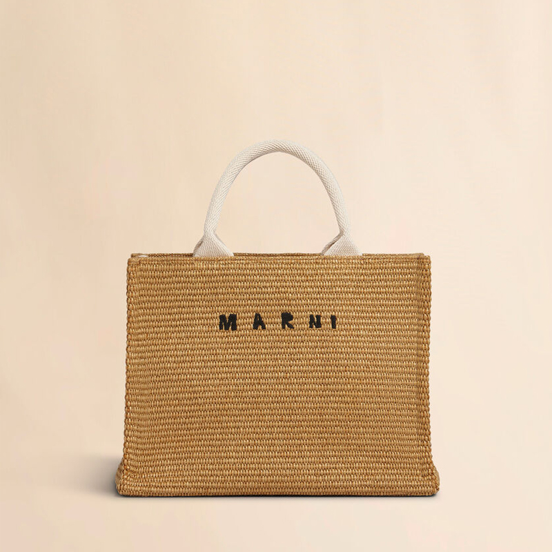 MARNI トート MARNI（マルニ） ブラウン ナチュラル トートバッグスモール