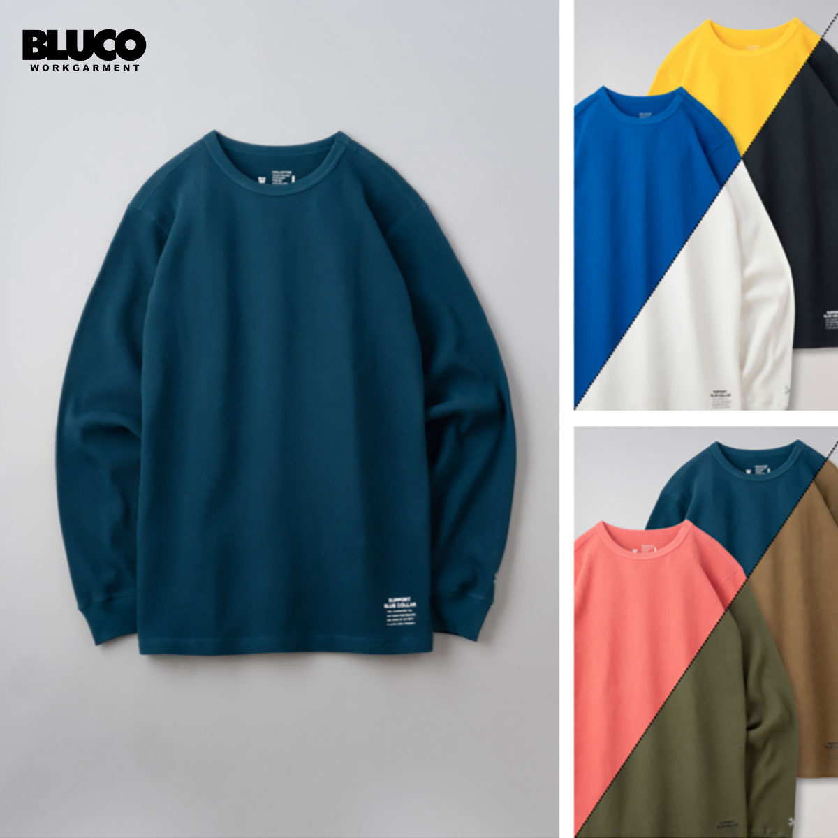 BLUCO(ブルコ) OL-0214 2PAC THERMAL SHIRTS A-pac(BK/IVO) B-pac(NV