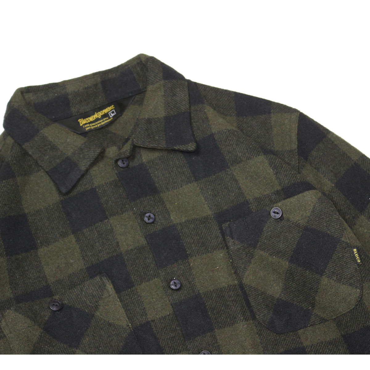 後払い手数料無料】 BLUCO ブルコ OL-049-022 HOODED FLANNEL SHIRTS 3色 BEG BLK BRN 送料無料  notimundo.com.ec