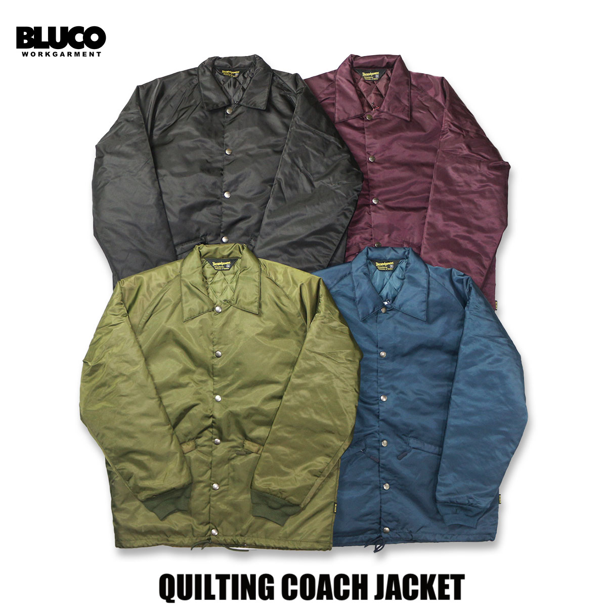 BLUCO(ブルコ) OL-051-022 QUILTING COACH JACKET 4色(BLK/BRG/NVY/OLV)☆送料無料☆ :051-022:Pins  store - 通販 - Yahoo!ショッピング