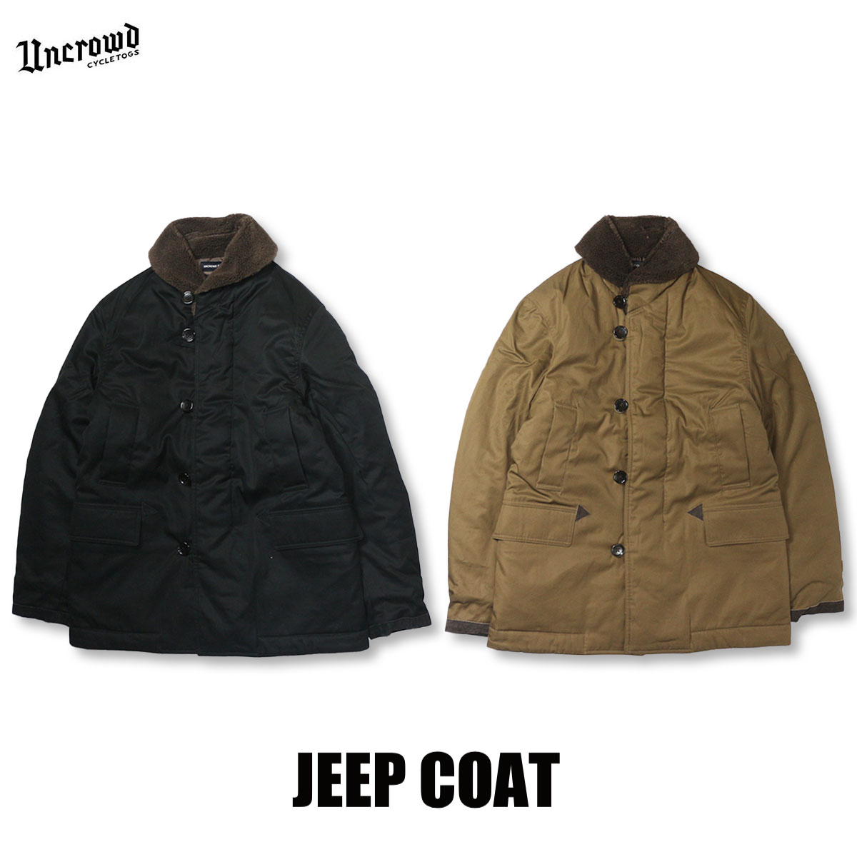 UNCROWD(アンクラウド) UC-114-022 JEEP COAT 2色(BLK/KHK)☆送料無料