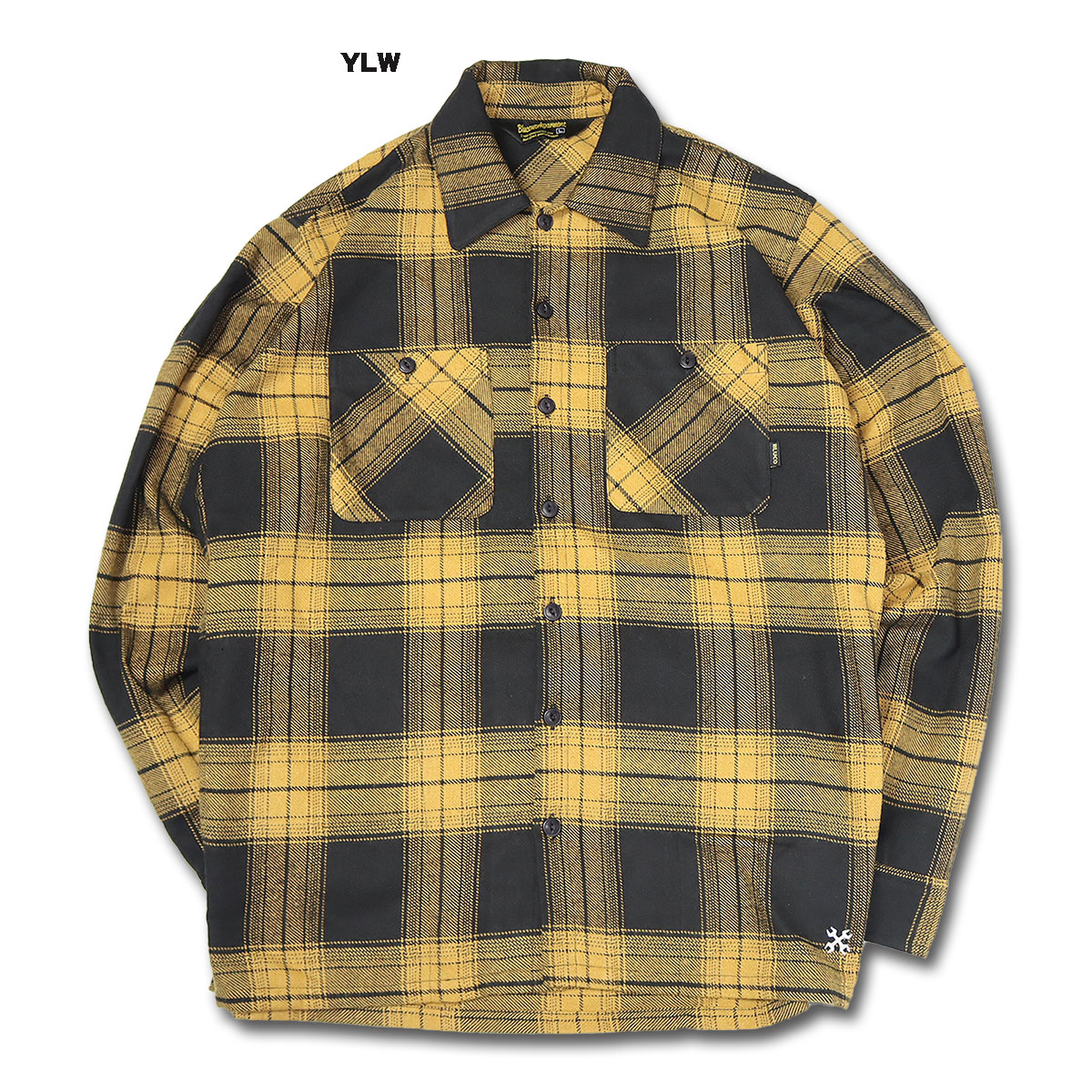 BLUCO(ブルコ) OL-1147 OMBRE CHECK 3色(BLU YLW FLANNEL SHIRTS GRY