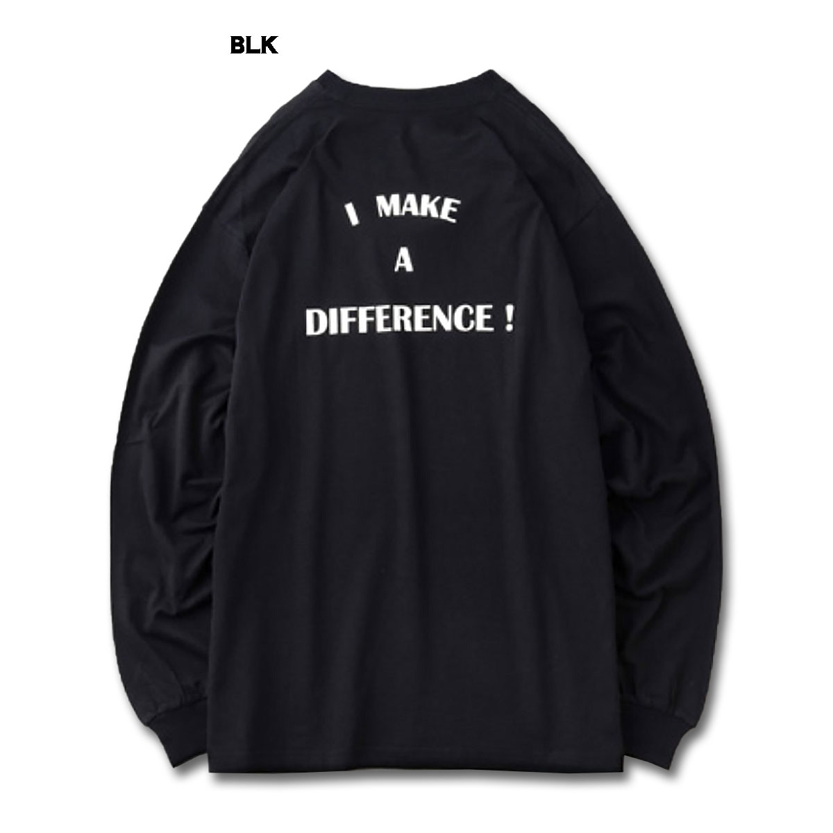 BLUCO(ブルコ) OL-12-003 PRINT L/S TEE -Difference- 4色(BLK/WHT/NVY/CHL)☆送料無料☆｜pinsstore｜02