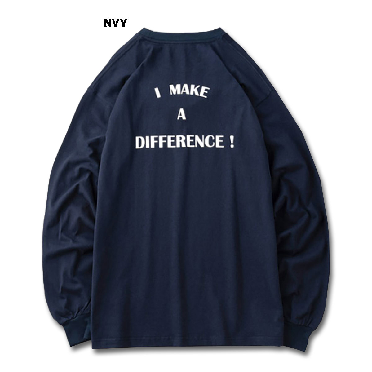 BLUCO(ブルコ) OL-12-003 PRINT L/S TEE -Difference- 4色(BLK/WHT/NVY/CHL)☆送料無料☆｜pinsstore｜04