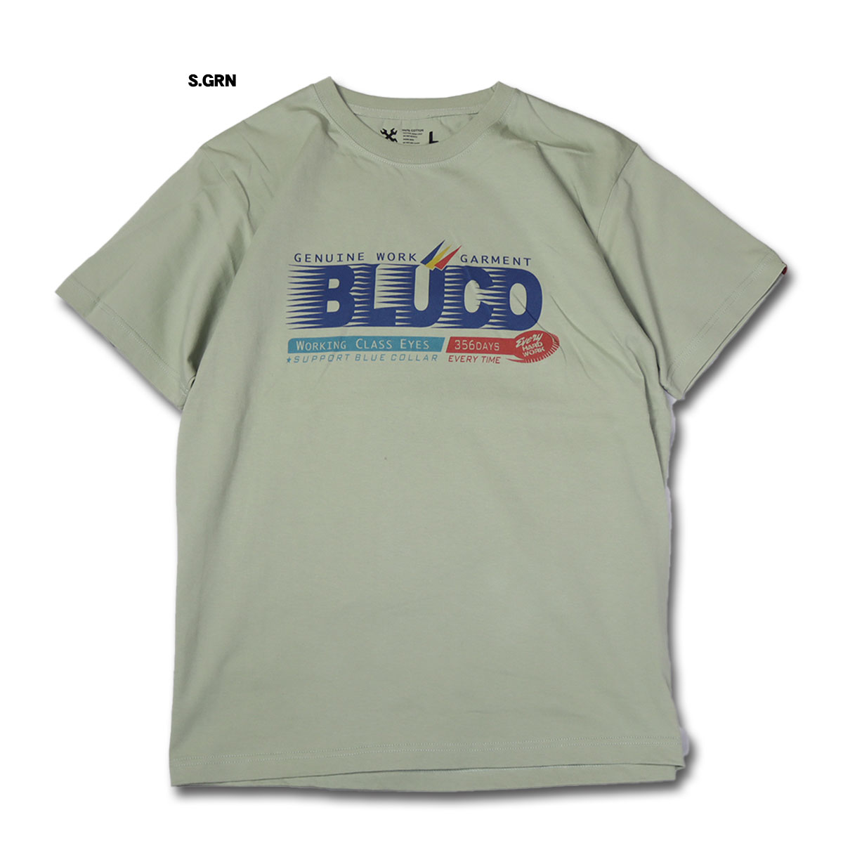 BLUCO(ブルコ) OL-1202 PRINT TEE -Fresh- 3色(OTM/S.GRN/ WHT)☆送料無料☆｜pinsstore｜03