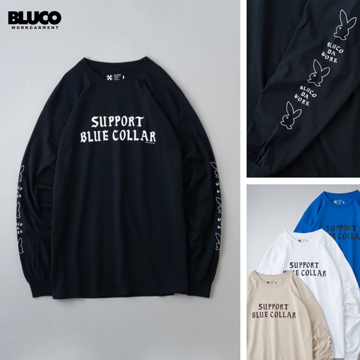 ☆セールプライス!!☆BLUCO(ブルコ) OL-1207 PRINT L⁄S TEE -Omni- 4