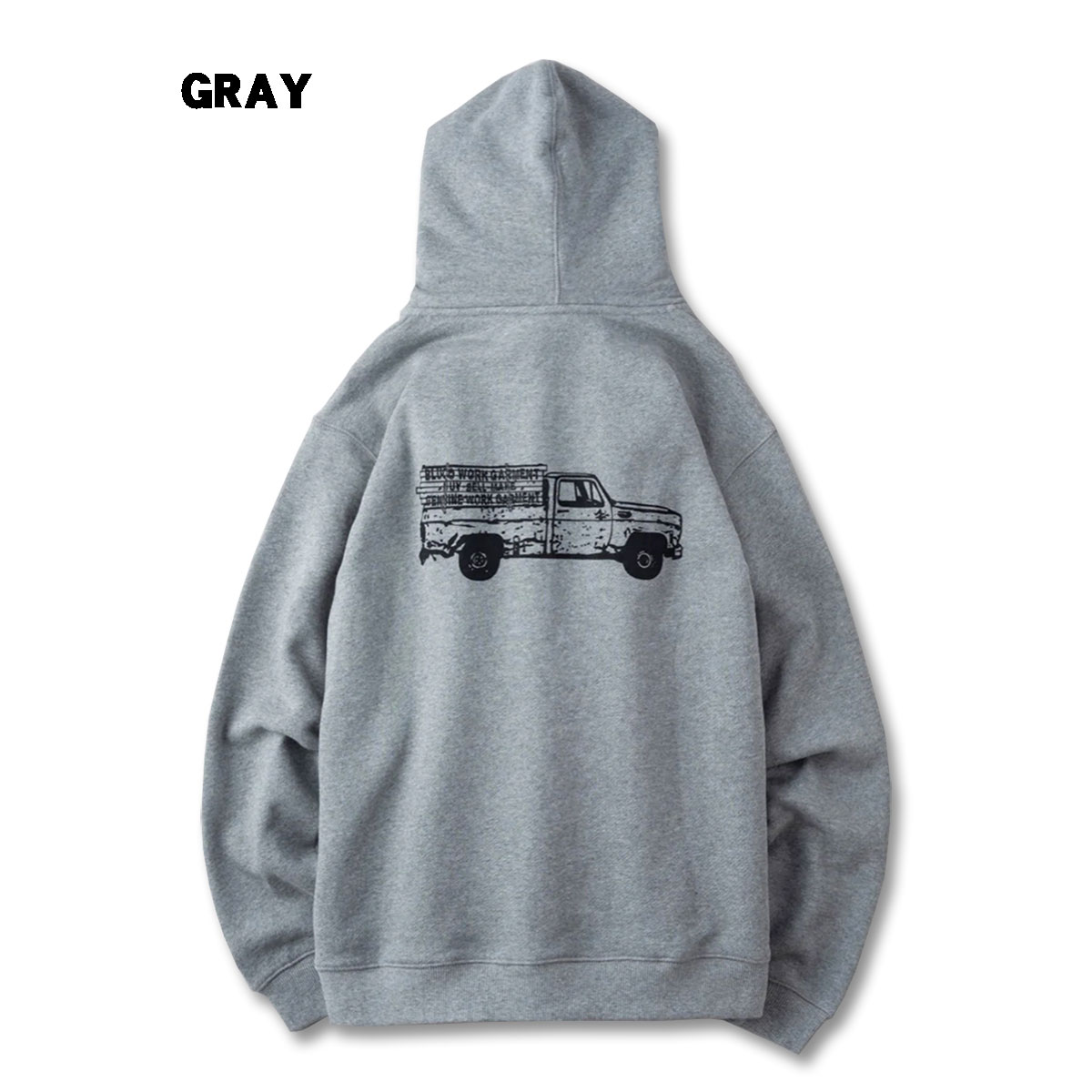 BLUCO(ブルコ) OL-13-017 HEAVY PILE SWEAT ZIP HOODIE -TRUCK- 3色(BLK/NVY/GRY)☆送料無料☆｜pinsstore｜04