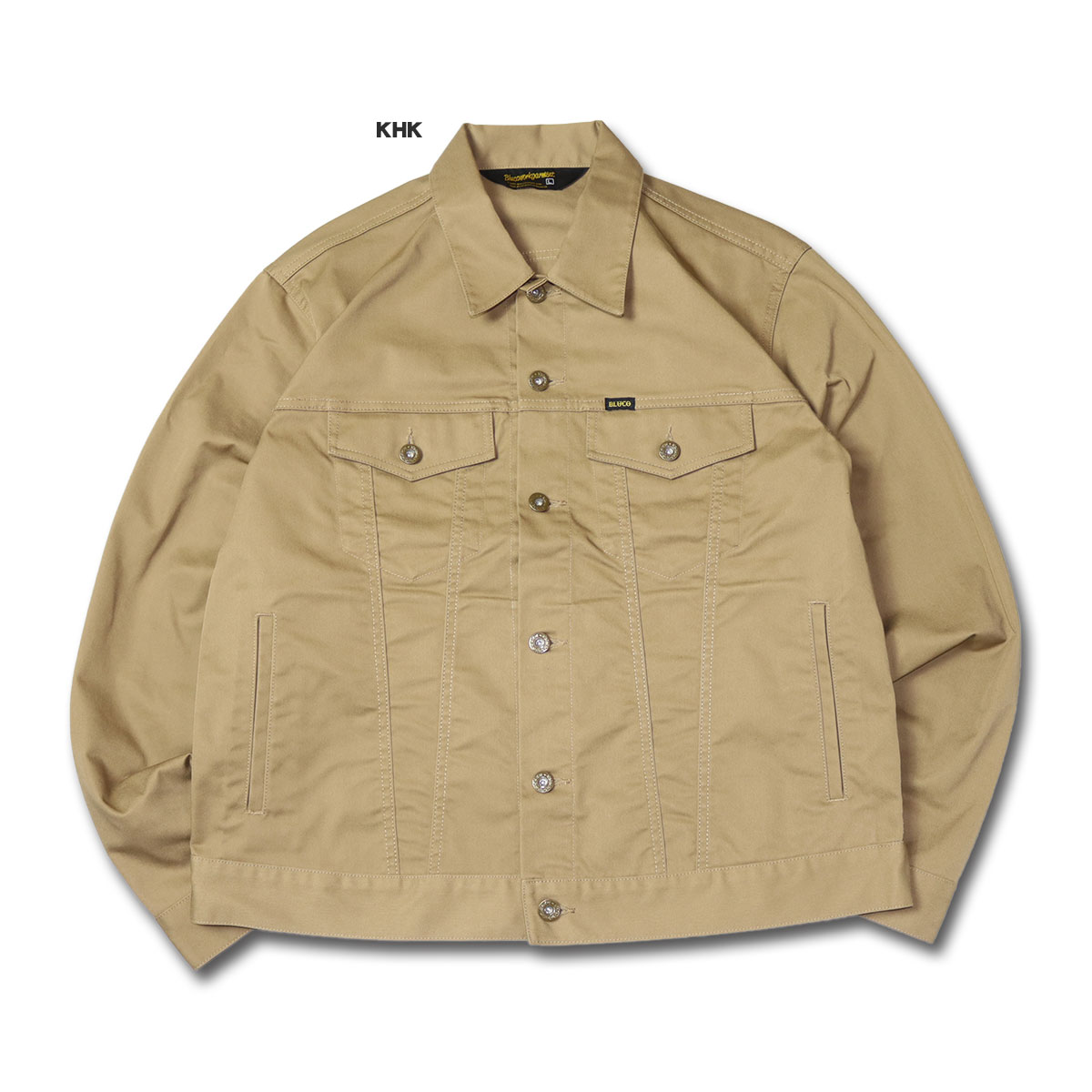 春色3カラー✧ BLUCO(ブルコ) OL-1302 TRACKER JACKET 4色(IVO/NVY/KHK