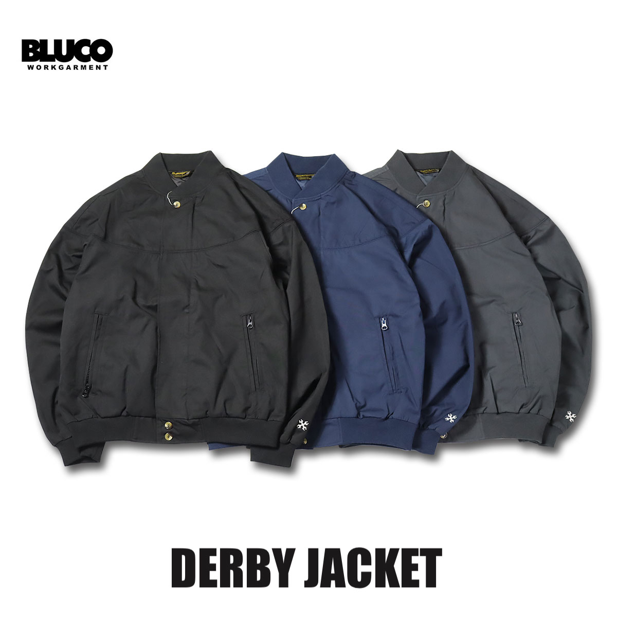 BLUCO(ブルコ) OL-1372 SHELL JACKET 4色(NVY BLK KHK B.RED)☆送料