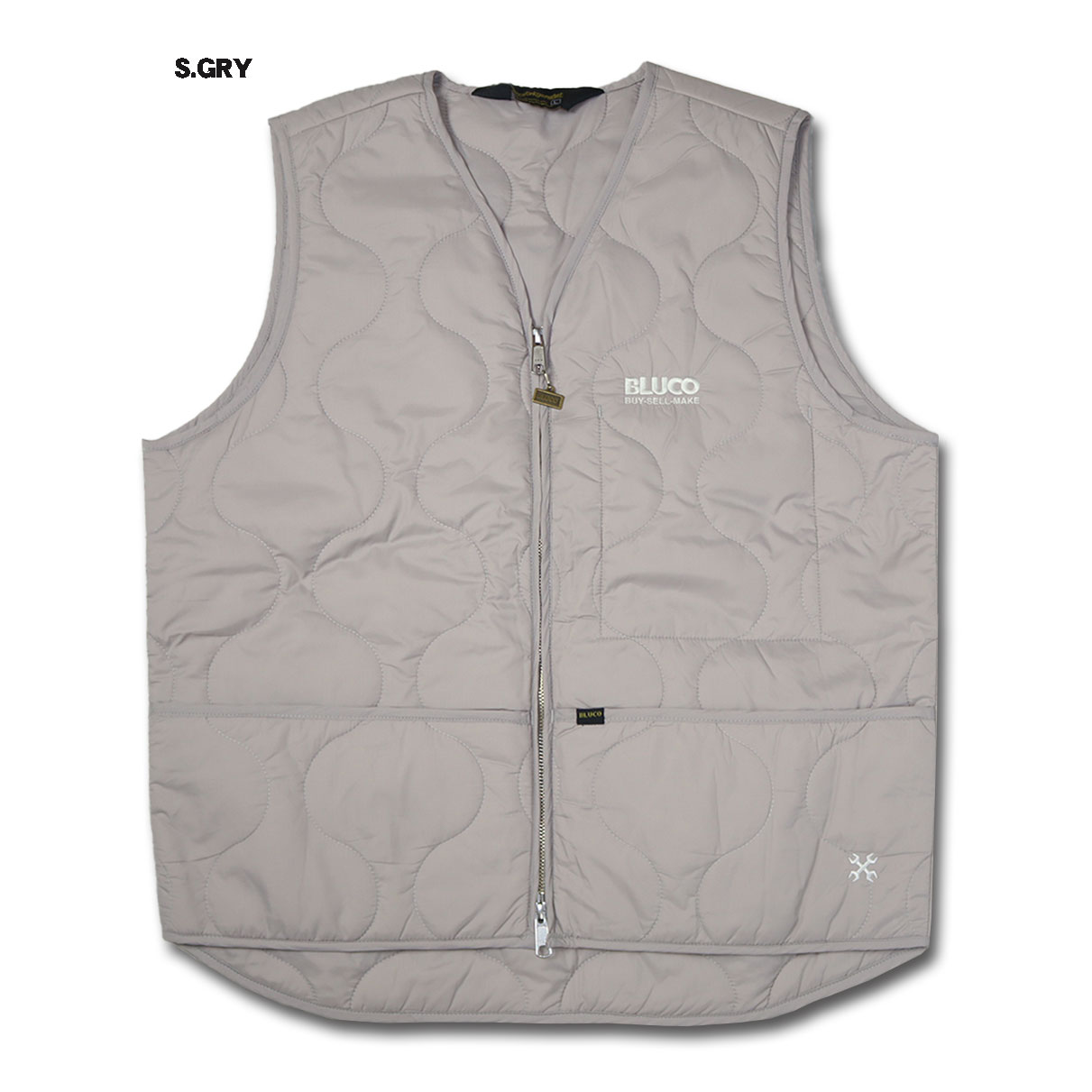 BLUCO(ブルコ) OL-1358 V-VEST 3色(L.GRY/BLK/S.GRY)☆送料無料