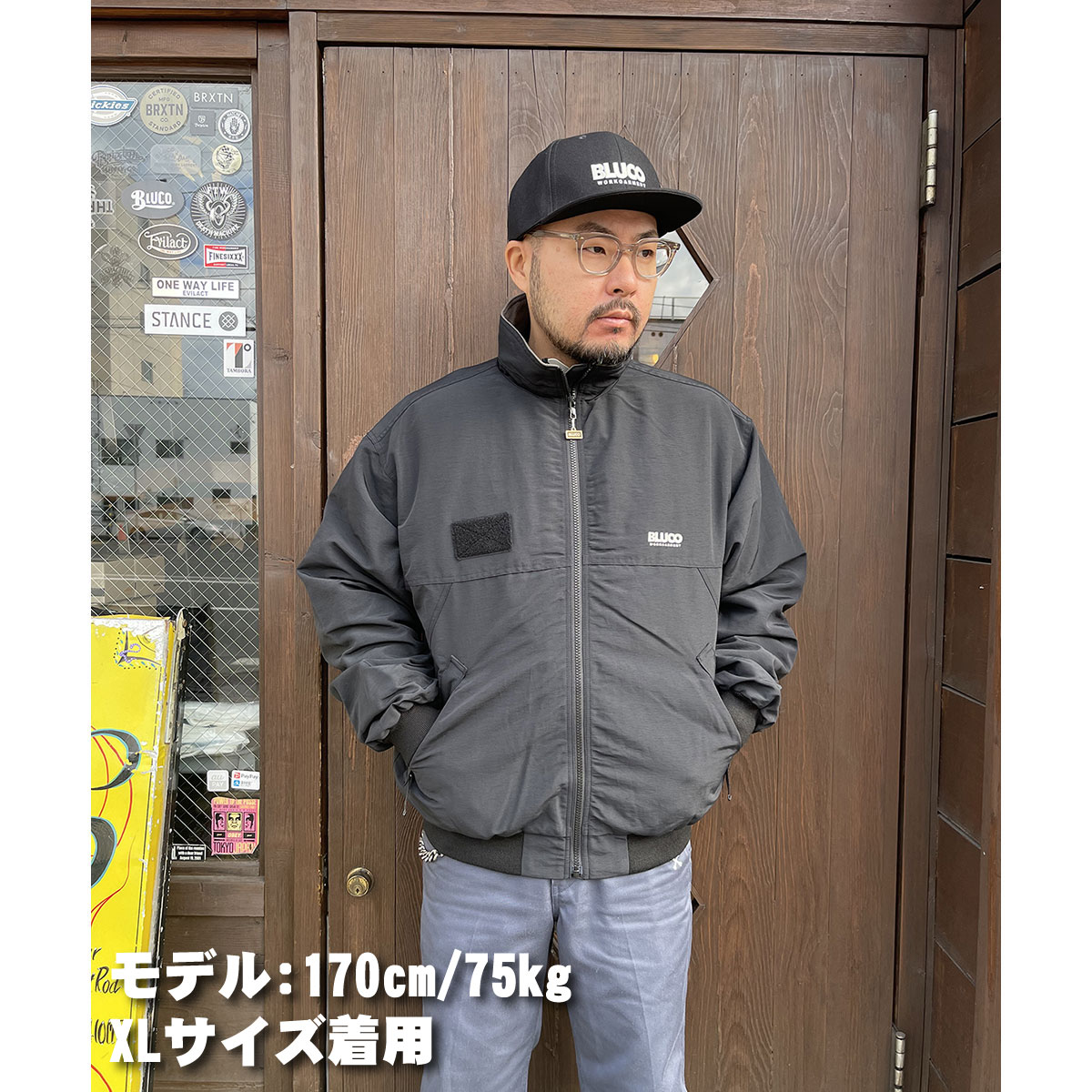 BLUCO(ブルコ) OL-1372 SHELL JACKET 4色(NVY/BLK/KHK