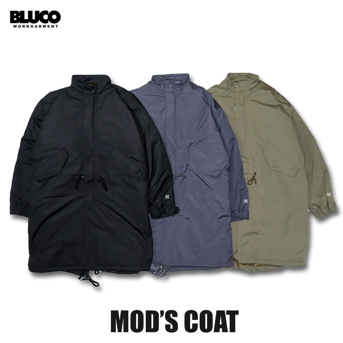 BLUCO（ブルコ） セールアイテム!! OL-1375 MOD'S COAT 3色(GRY/BLK
