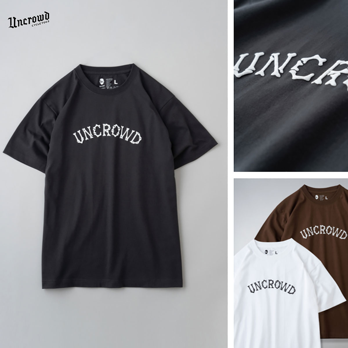 UNCROWD(アンクラウド) UC-2201 PRINT TEE 3色(SUM/BRN/WHT)☆送料無料