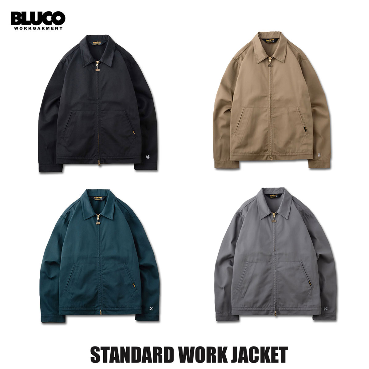 BLUCO(ブルコ) OL-31-001 STANDARD WORK JACKET 4色(BLK/KHK/NVY/L.GRY