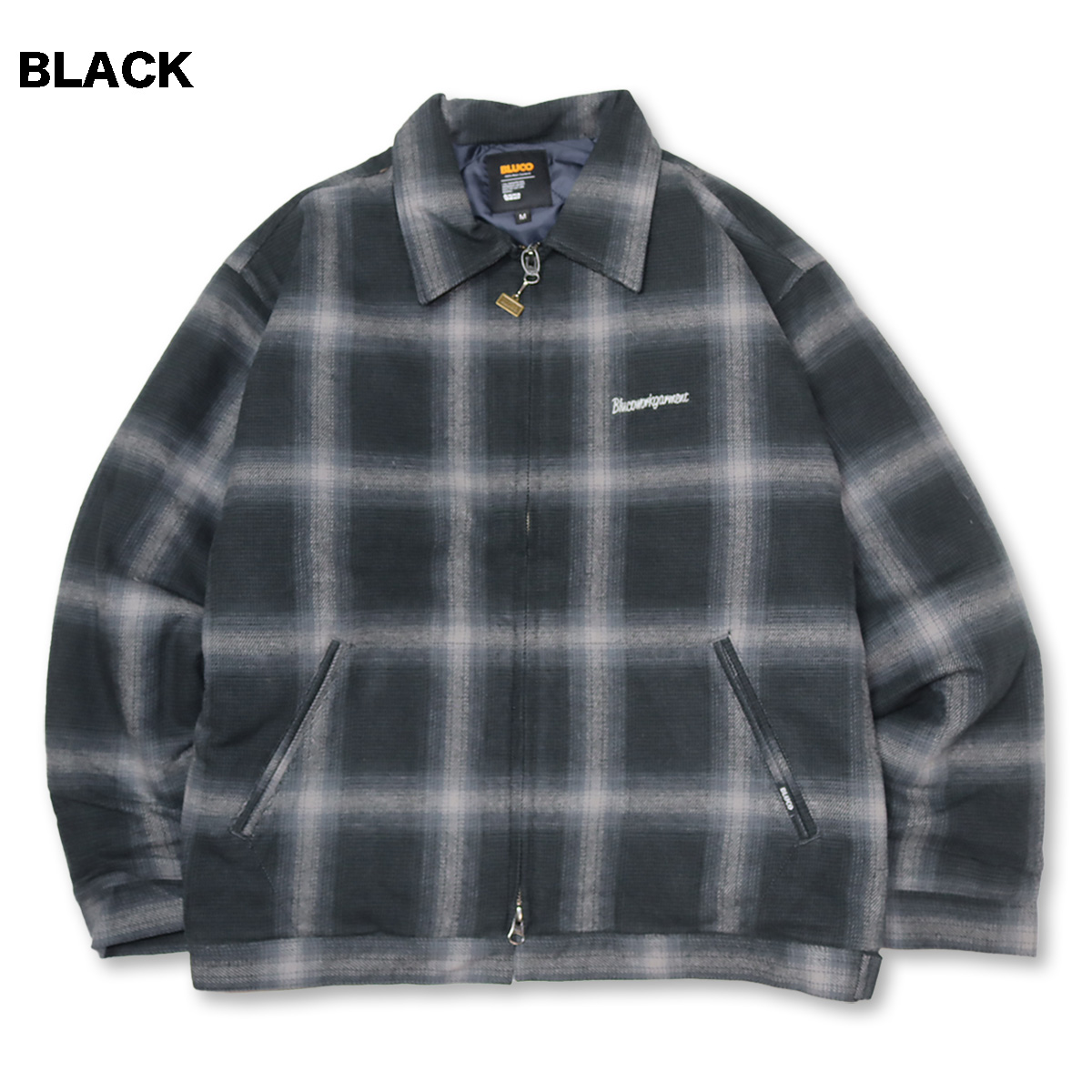 BLUCO(ブルコ) OL-31-038 OMBRE CHECK WINTER WORK JACKET 2色(BLACK/BROWN) BLUCO（ブルコ） OL-31-038 OMBRE CHECK WINTER WORK JACKET 2色(BLACK