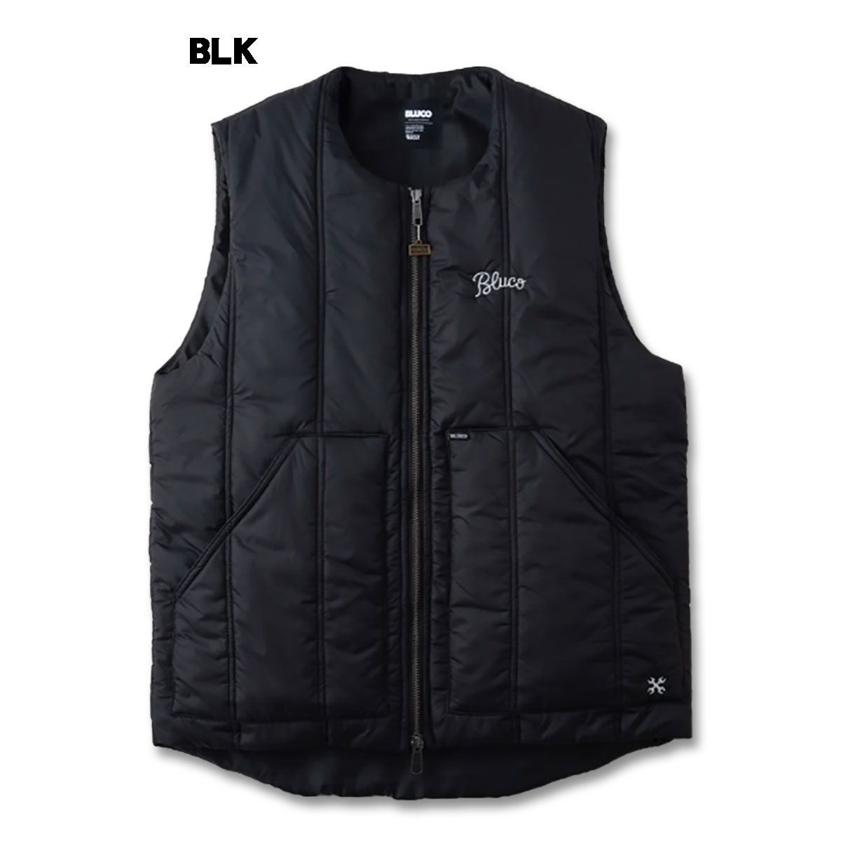 BLUCO(ブルコ) OL-35-008 CREW NECK QUILTING VEST 3色(BL...