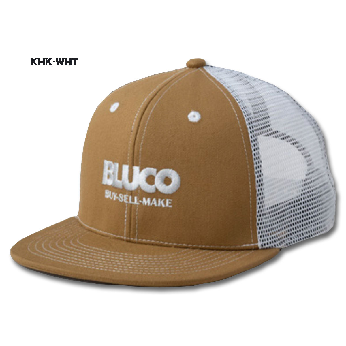 BLUCO(ブルコ) OL-61-001 6PANEL MESH CAP -Logo- 4色(BLK/KHK-WHT/NVY-WHT/BLK-GRY)☆送料無料☆｜pinsstore｜03