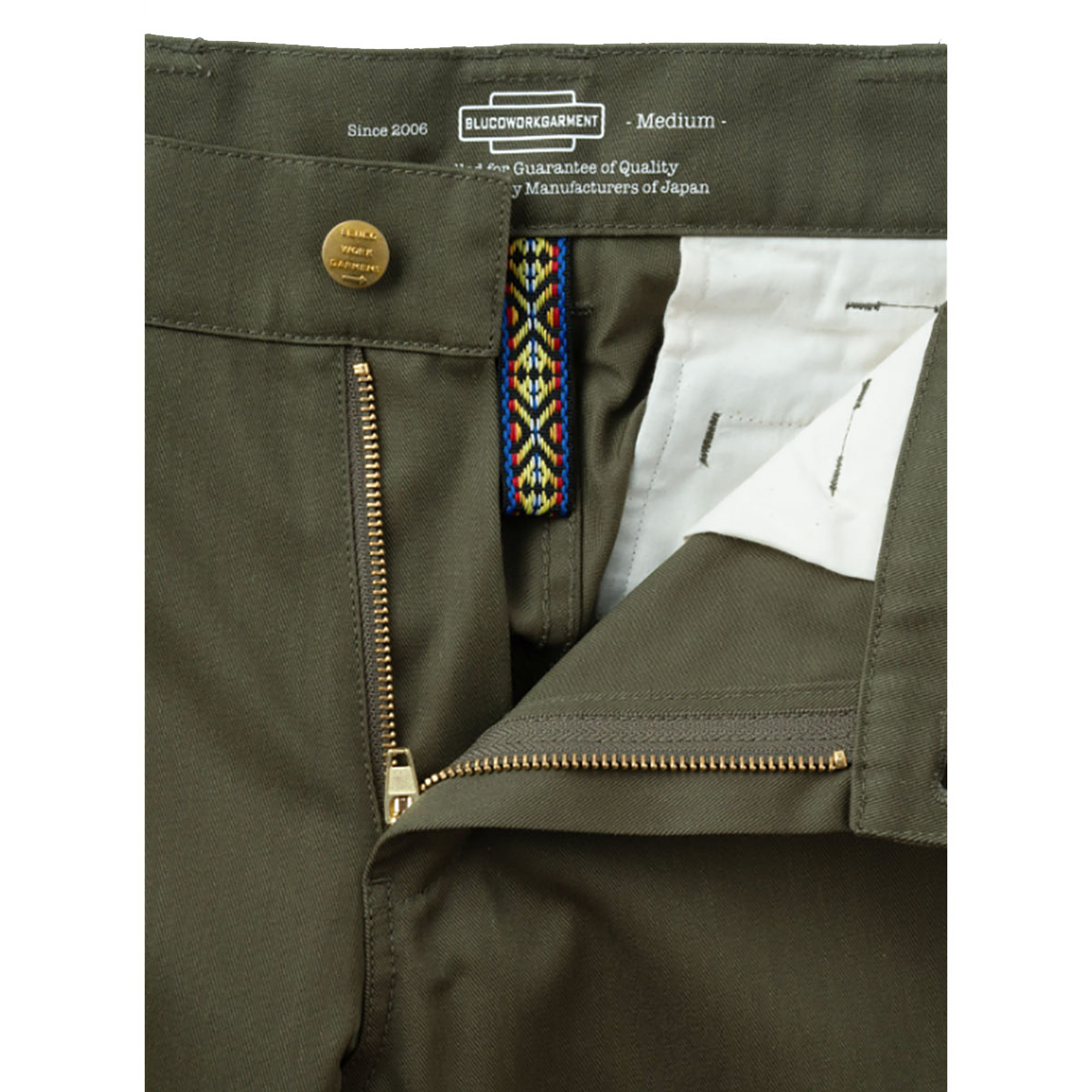 BLUCO(ブルコ)OL-0063 WORK PANTS SLIM 7色(BLK/L.GRY/NVY/KHK/OLV/AF