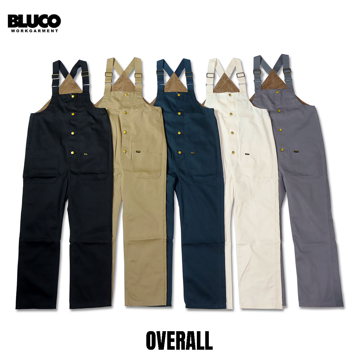 BLUCO(ブルコ) OVERALL 全5色(BLACK/KHAKI/NAVY/IVORY/LIGHT GRAY) 送料無料 : 150 : Pins  store - 通販 - Yahoo!ショッピング