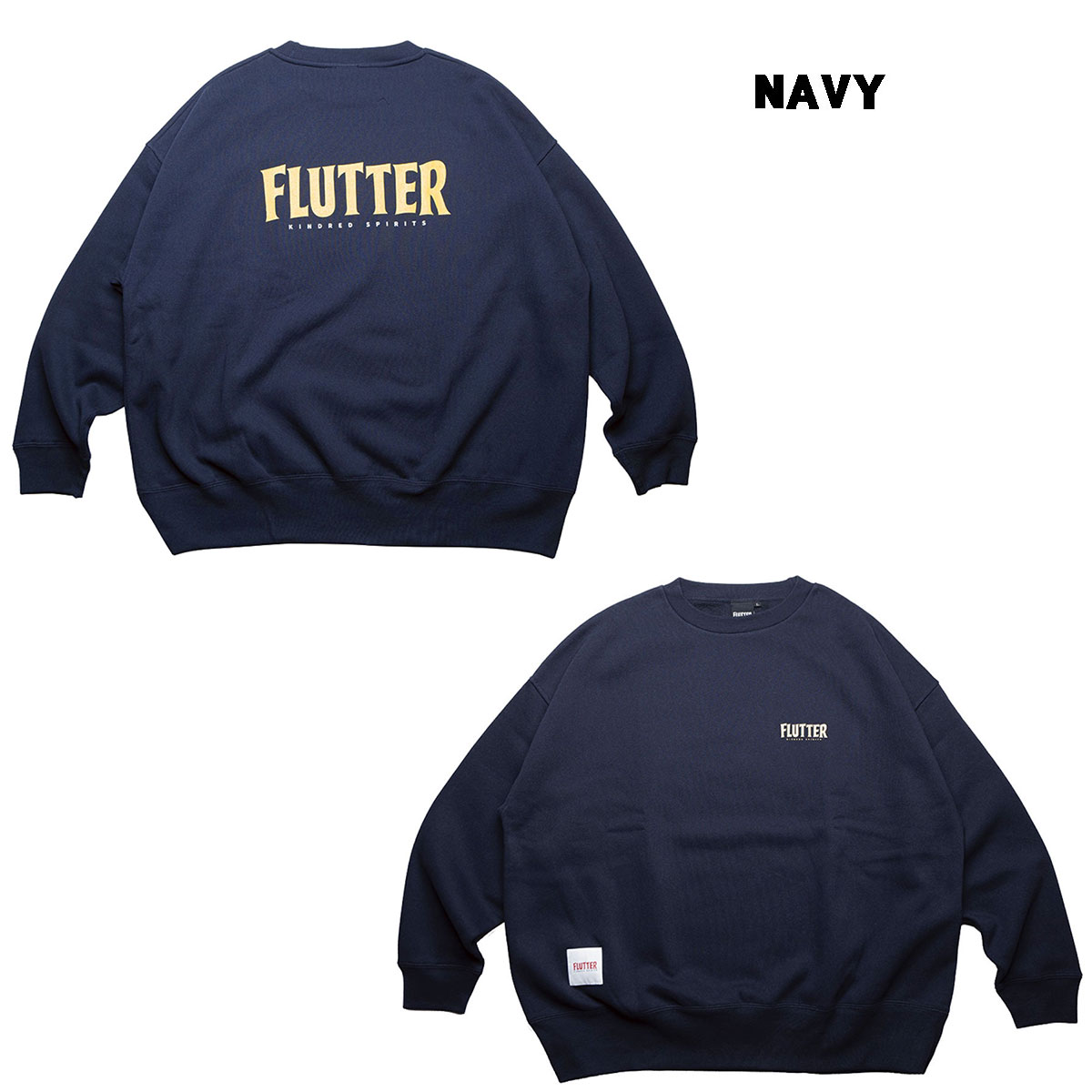 BLUCO（ブルコ） FLUTTER(フラッター) Og Logo B/S Sweat 4色(BLACK