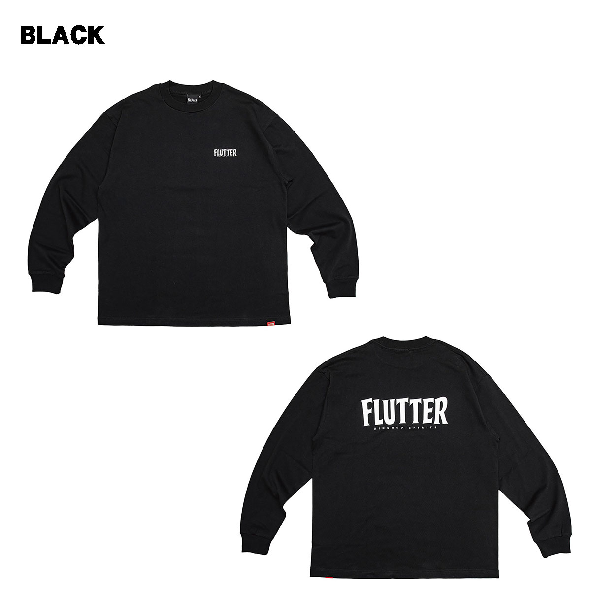 FLUTTER(フラッター) OG Logo L/S Tee 4色(ブラック/ホワイトx