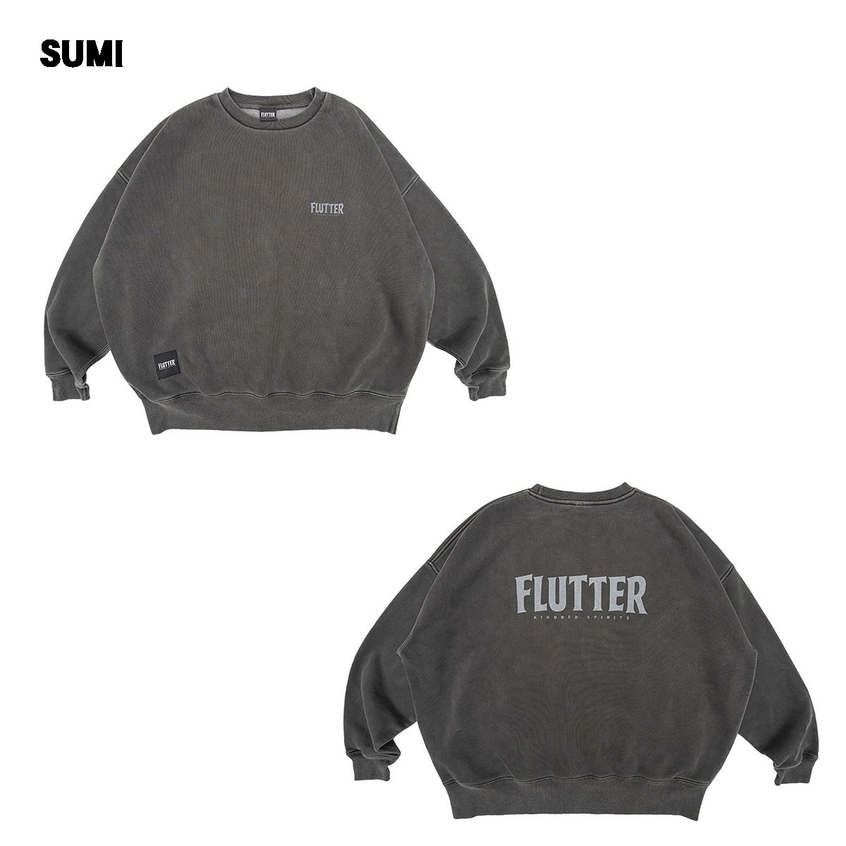 BLUCO（ブルコ） FLUTTER(フラッター) Pigment Dye B/S OG logo Sweat