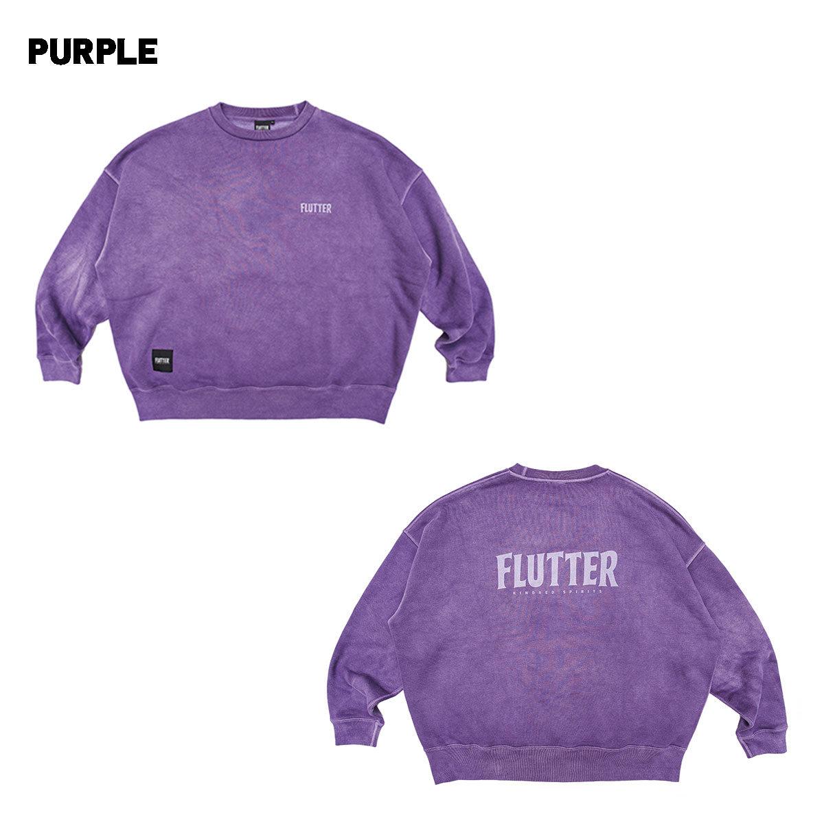 BLUCO（ブルコ） FLUTTER(フラッター) Pigment Dye B/S OG logo Sweat