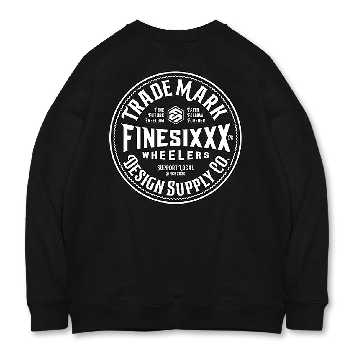 FINESIXXX(ファインシックス) TRADE MARK EMBROIDERY SWEAT 2色(BLACK