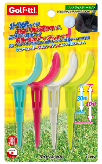 【送料無料】ノンスライスティーＭＡＸ　 ４本入り　 30-40ｍｍ / Golf it / ゴルフイット　 2段階に高さが調整できます | LITE | 01