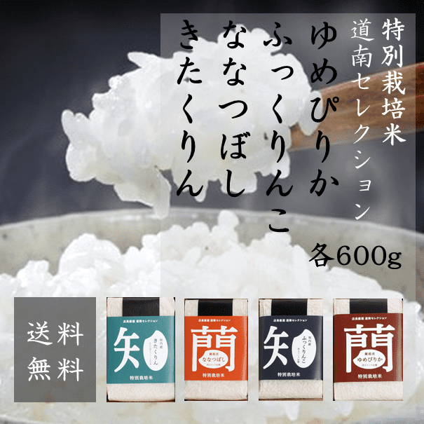 令和5年産 新米 減農薬 特別栽培米 北海道米 人気銘柄4種セット お米