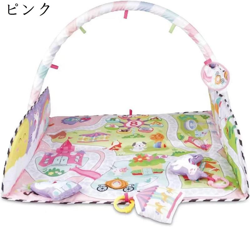 ベビージム 60x70x35cm 幼児 プレイマット プレイジム おもちゃ付き ベビーおもちゃ 新生児 ベビージムマット 室内遊具 ギフト｜pismile｜02