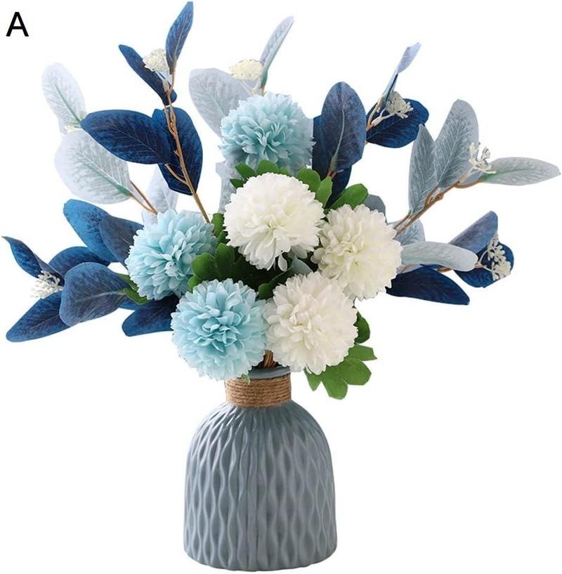 造花 花瓶人工菊のボールの花の花の偽の花のテーブルセンターピースの家の装飾 造花 インテリア｜pismile｜02