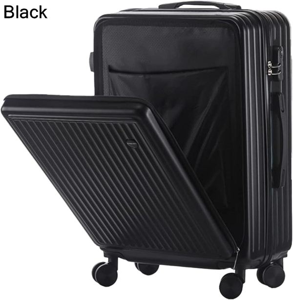スーツケース L:42x28x65cm フロントオープン型 コロコロバック 国内旅行 キャリーバッグ...