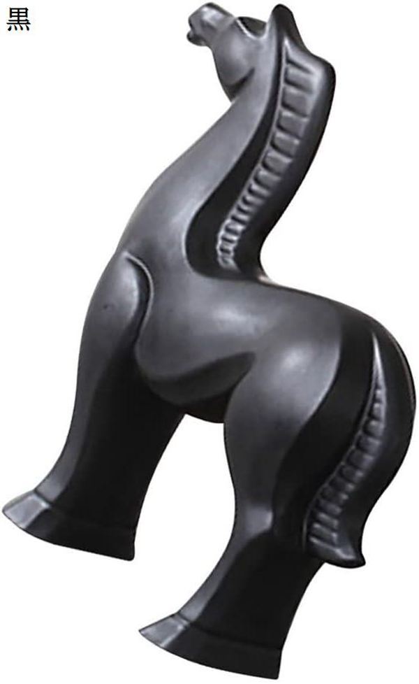 セラミック馬の置物装飾装飾馬のライダーのための馬のライダーの彫刻の装飾のためのコレクタブルスタンディング馬像のギフトルームホワイトの装｜pismile｜03