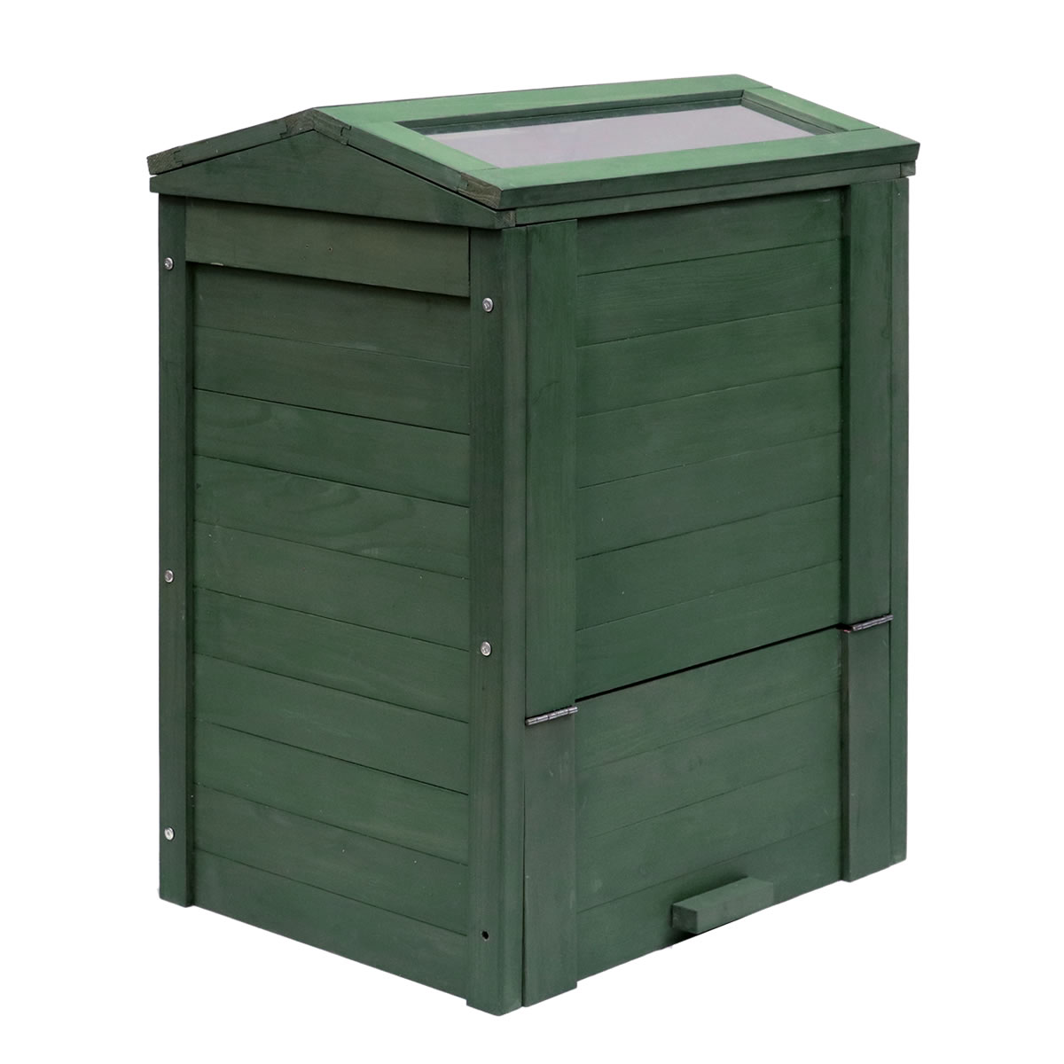 コンポスト 木製 生ごみ処理機 屋外 家庭用 ガーデニング 肥料 容器 家庭菜園 天然木 イングリッシュガーデン 木製 窓付 コンポスト 90L | ブランド登録なし | 01