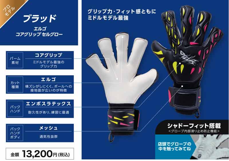 エレボス erebos ブラッド エルゴ コアグリップ セルグロー サッカー ゴールキーパーグローブ キーテ 26SS (1000215 ...