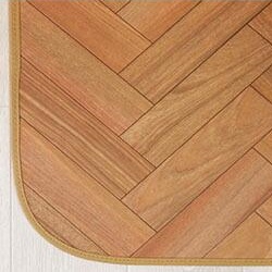 ダイニングラグ 182&times;280cm 拭ける 撥水 防水 防カビ 抗菌 防炎 日本製 床保護 傷防止 クッションフロア カーペット ラグ マット おしゃれ 木目調 受注生産