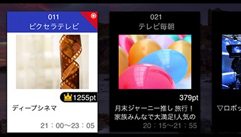 サムネイル表示 / 視聴ランキング