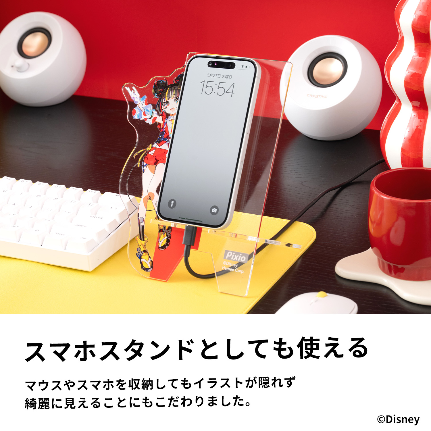 Pixio アクリル マウス スタンド ディズニーキャラクター Mika Pikazo 