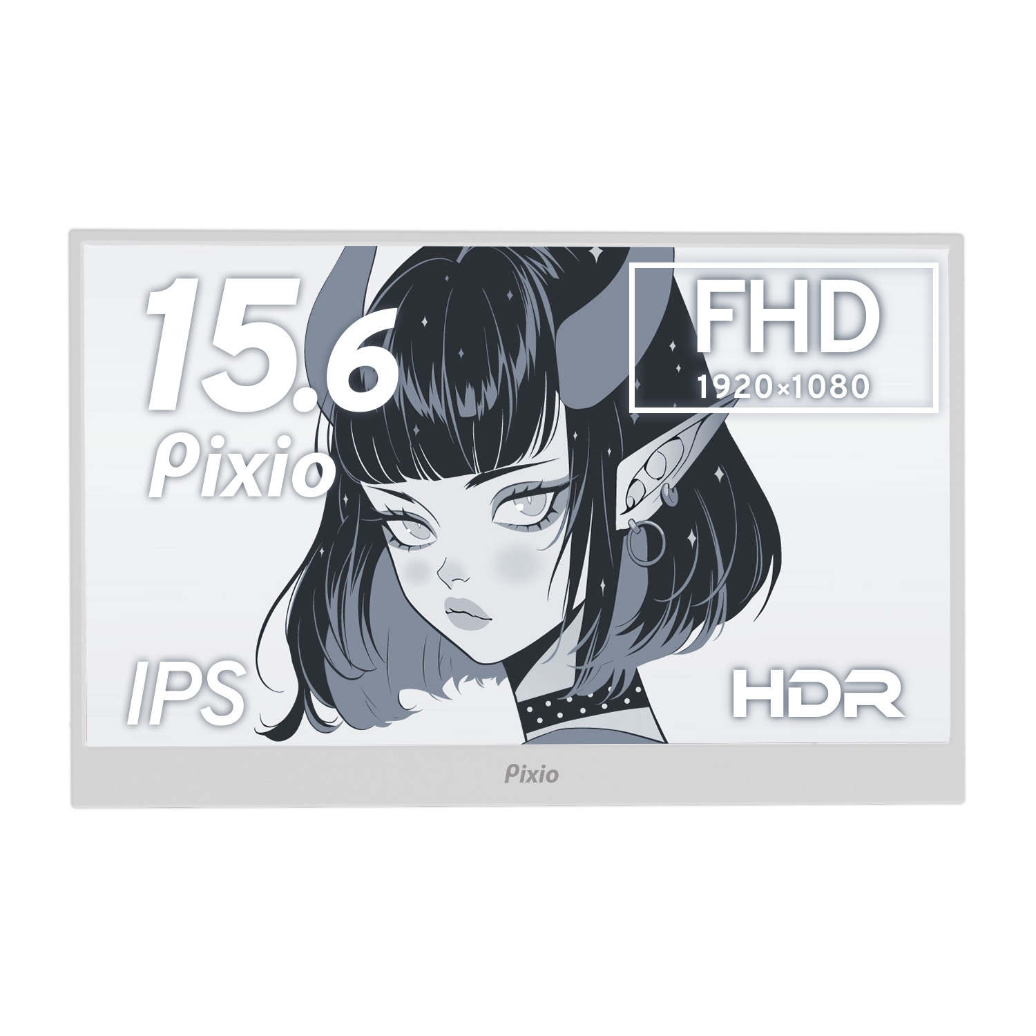 Pixio ポータブルモニター PX160 Wave 15.6インチ 60Hz FHD IPS ホワイト 白 ブラック 黒 サブモニター 小型 持ち運び パソコン サブディスプレイ スタンド付き | Pixio | 01