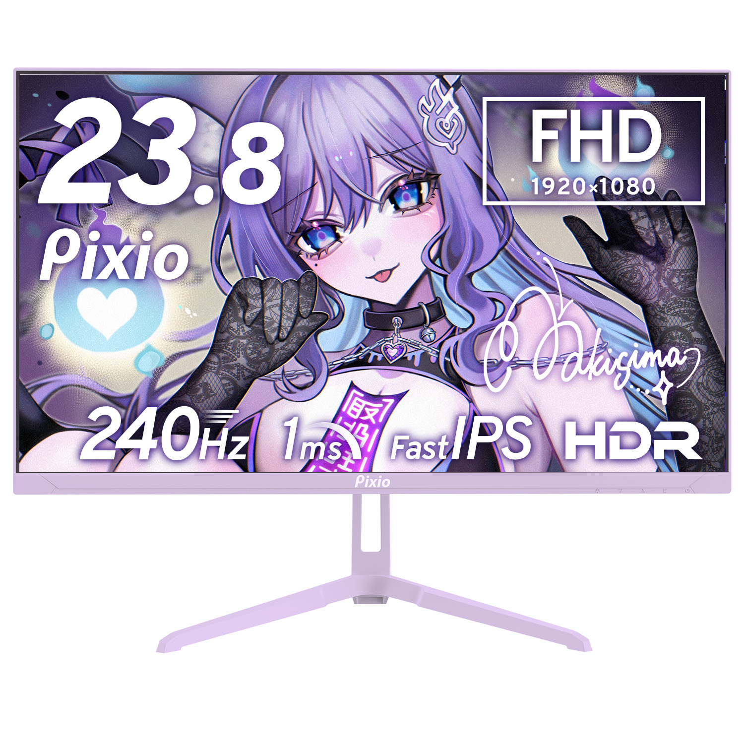 PX249 Wave Yellow ゲーミングモニター 23.8インチ 240Hz FHD IPS イエロー 1ms GTG HDR対応 FreeSync Flicker-Free ブルーライトカット スリムベゼル HDMI対応 | Pixio | 06
