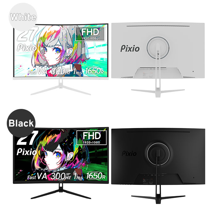 Pixio PXC279 Wave ゲーミングモニター 27インチ FHD 300Hz Fast VA