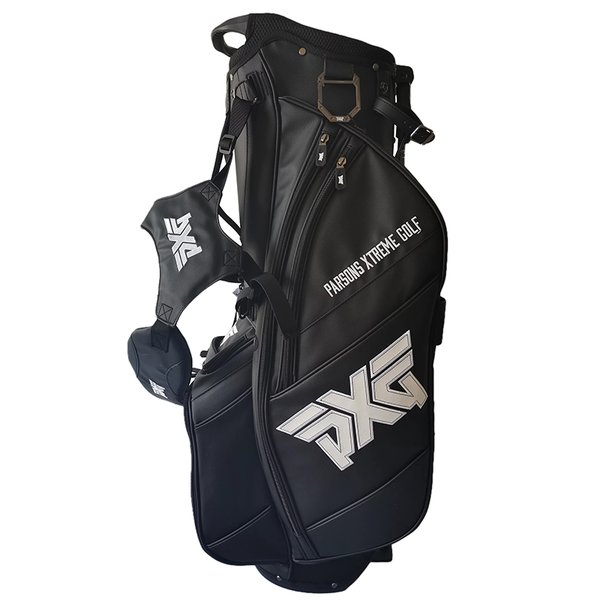ゴルフバッグ スタンドゴルフバッグ PXG 安定感抜群 Golf Bag スポーツゴルフバッグ 6分割口枠 クラブケース 防水耐摩耗性 9.0型 ブラック レディース メンズ 