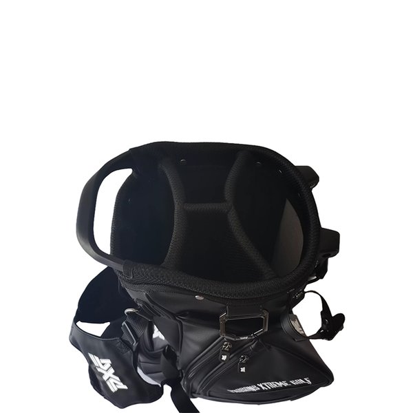 ゴルフバッグ スタンドゴルフバッグ PXG 安定感抜群 Golf Bag スポーツゴルフバッグ 6分割口枠 クラブケース 防水耐摩耗性 9.0型 ブラック レディース メンズ 