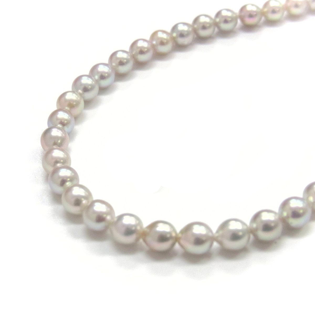 アコヤ真珠 バロックパールネックレス 5-5.5mm ナチュラルグレー 