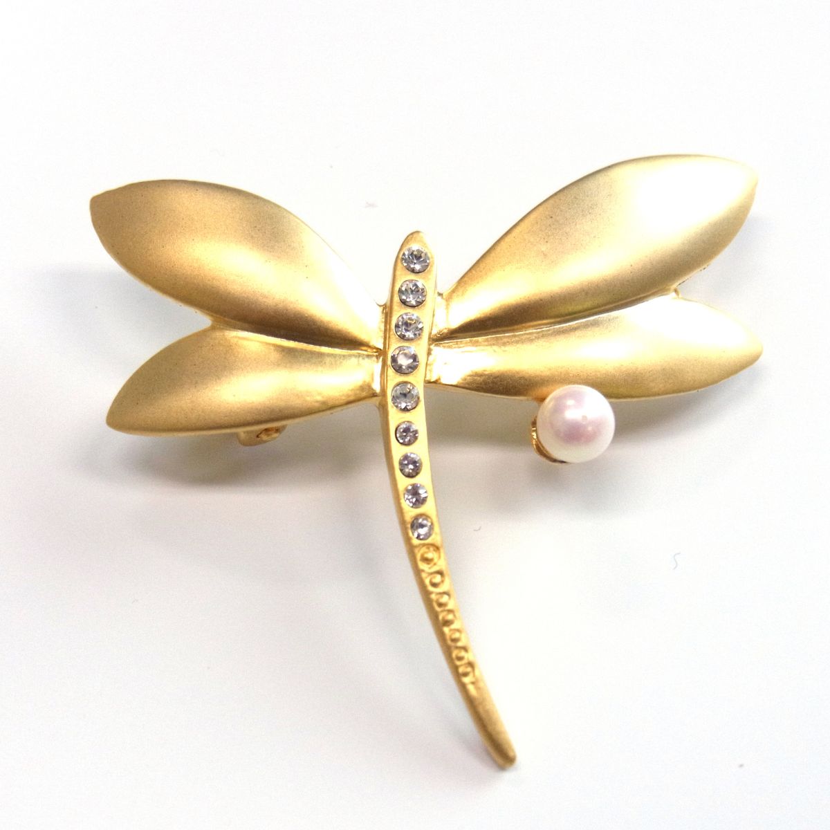 M04/075 タサキ ブローチ 2点セット アコヤパール トンボモチーフ TASAKI タサキ ブローチ 2点セット トンボモチーフ パール シルバー